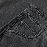Classic Relaxed Denim Pants, Faded Black.