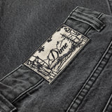 Classic Relaxed Denim Pants, Faded Black.