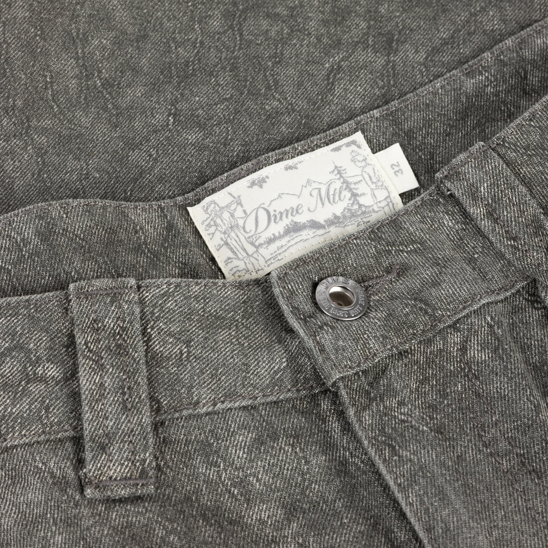 Baggy Denim Pants, Electric Charcoal