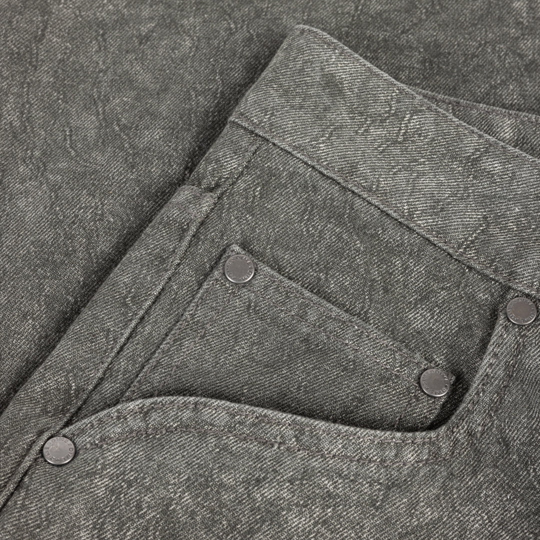 Baggy Denim Pants, Electric Charcoal