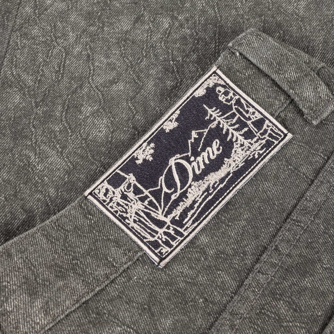 Baggy Denim Pants, Electric Charcoal
