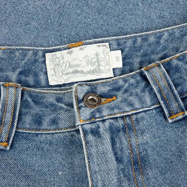 Dime Baggy Denim Pants, Sandblasted Indigo