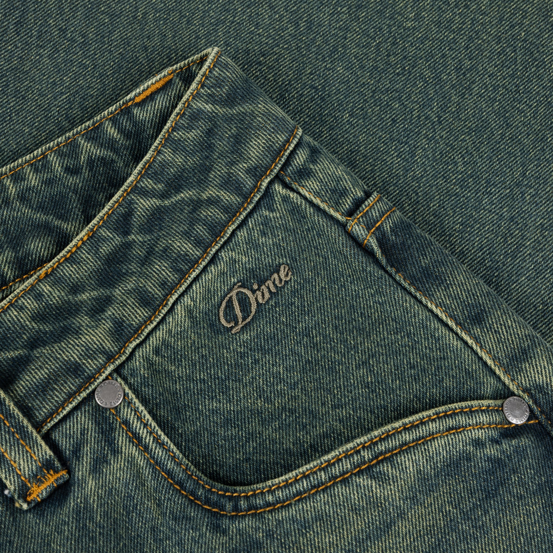 Relaxed Denim Pants, Sandblasted Pine