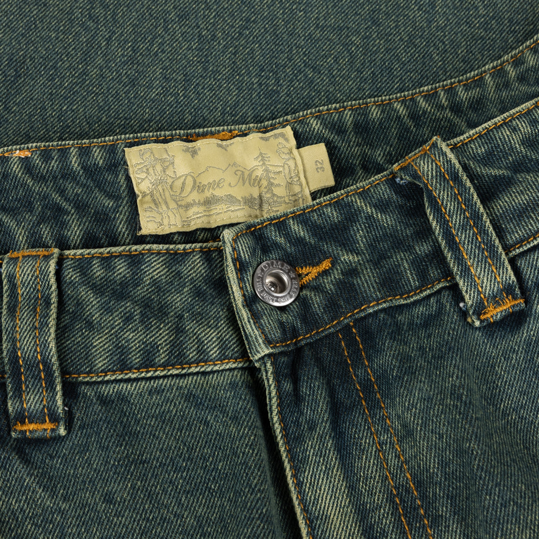 Relaxed Denim Pants, Sandblasted Pine