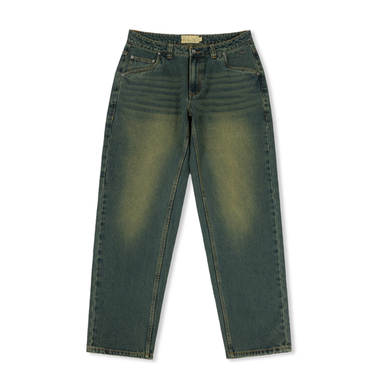 Relaxed Denim Pants, Sandblasted Pine