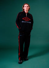 Diamond Fleece Zip-Thru Jacket, Black