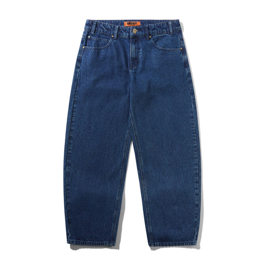 Baggy Denim Jeans, Dark Blue