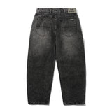 Baggy Denim Jeans, Distressed Black