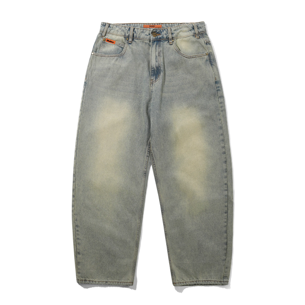 Butter Goods Baggy Denim Jeans, Distressed Light Blue