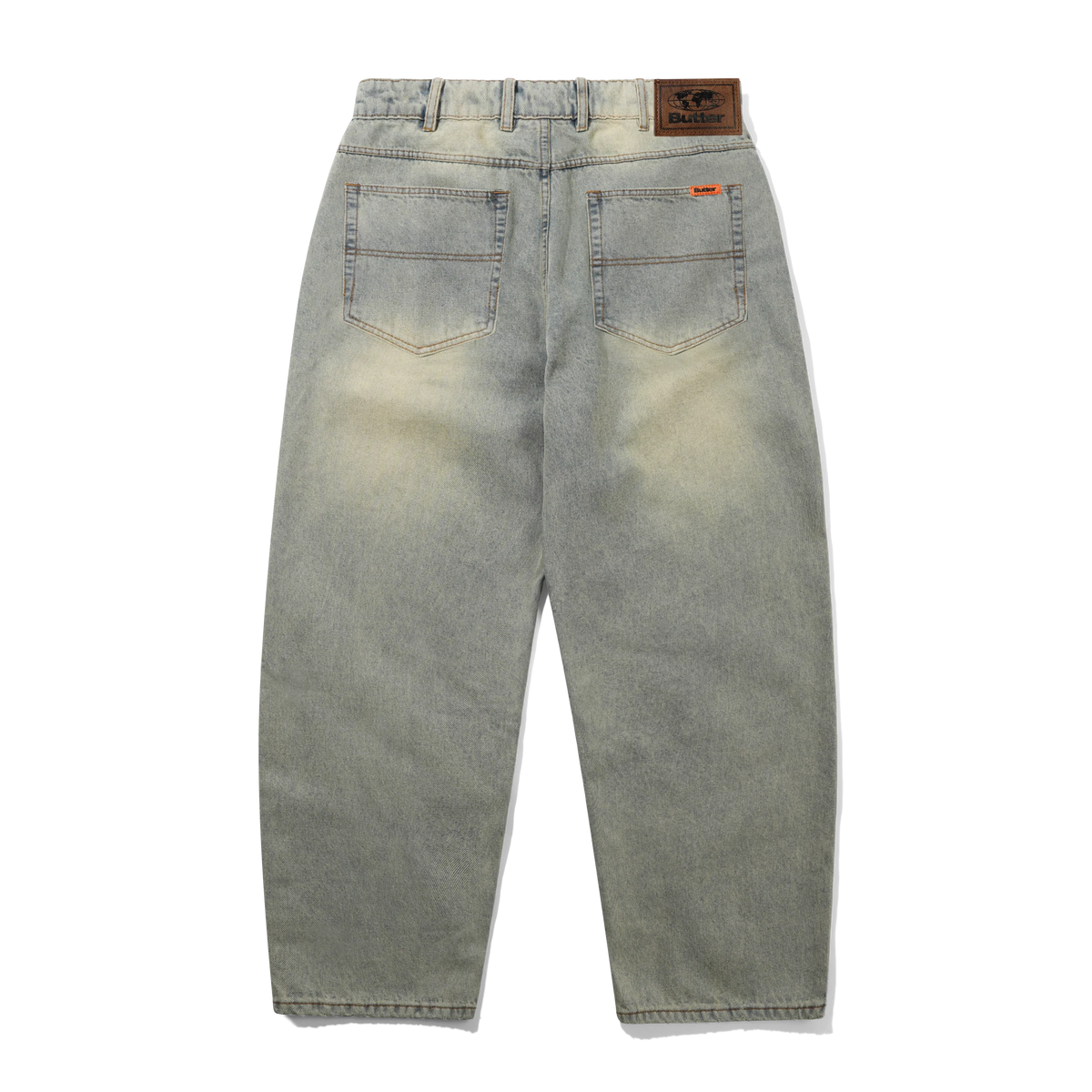 Baggy Denim Jeans, Distressed Light Blue