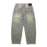 Baggy Denim Jeans, Distressed Light Blue