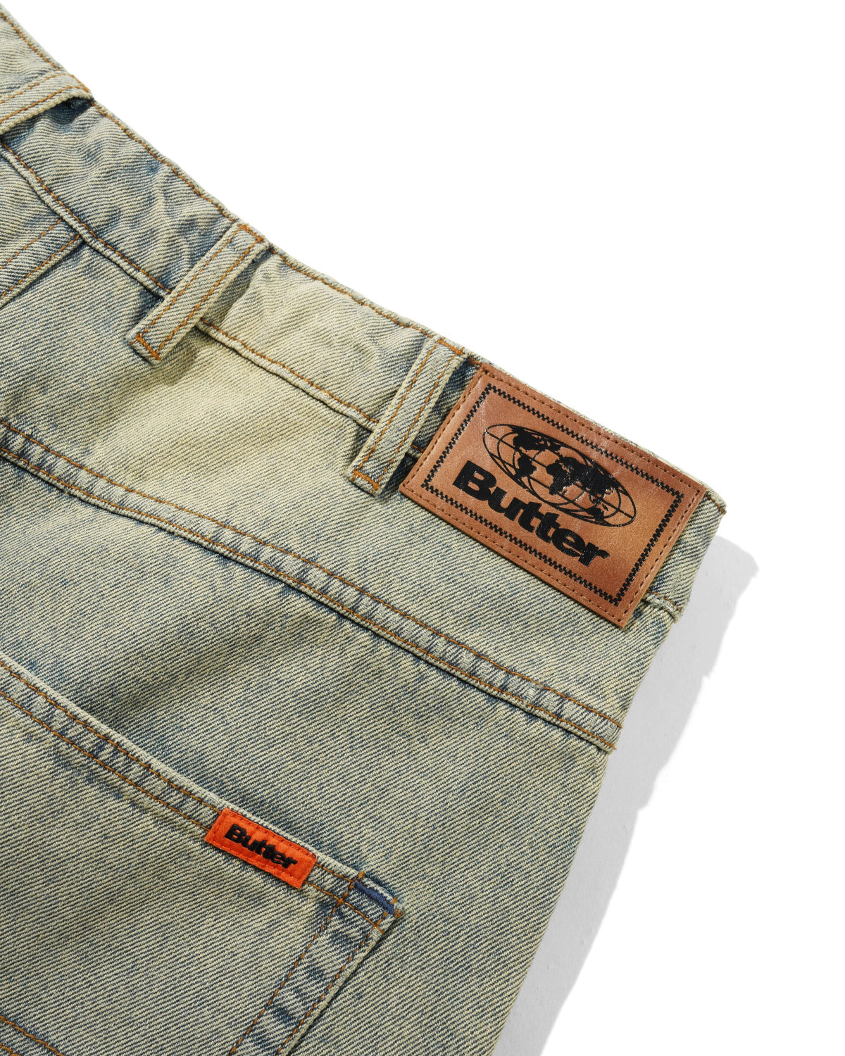 Baggy Denim Jeans, Distressed Light Blue