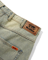 Baggy Denim Jeans, Distressed Light Blue
