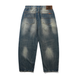 Baggy Denim Jeans, Distressed Selvedge