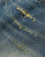 Baggy Denim Jeans, Distressed Selvedge