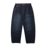 Baggy Denim Jeans, Distressed Selvedge