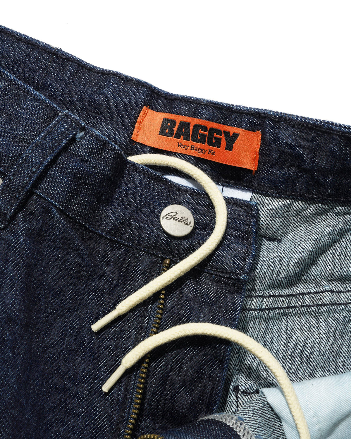 Baggy Denim Jeans, Distressed Selvedge