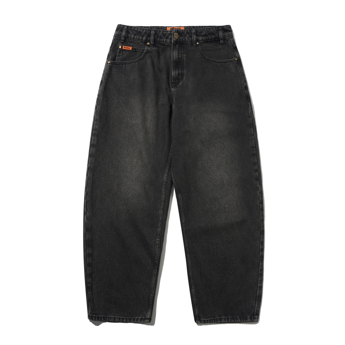 Baggy Denim Jeans, Faded Black