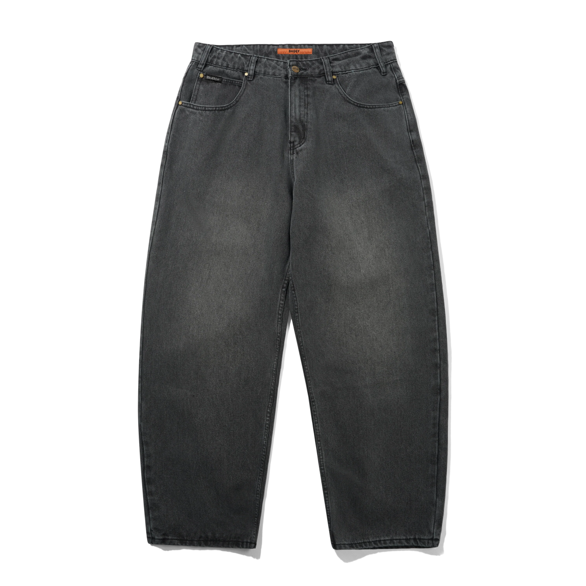 Baggy Denim Jeans, Faded Black