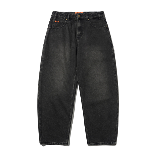 Baggy Denim Jeans, Faded Black