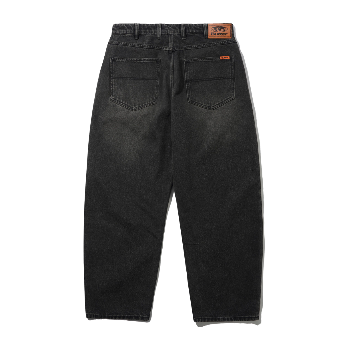 Baggy Denim Jeans, Faded Black