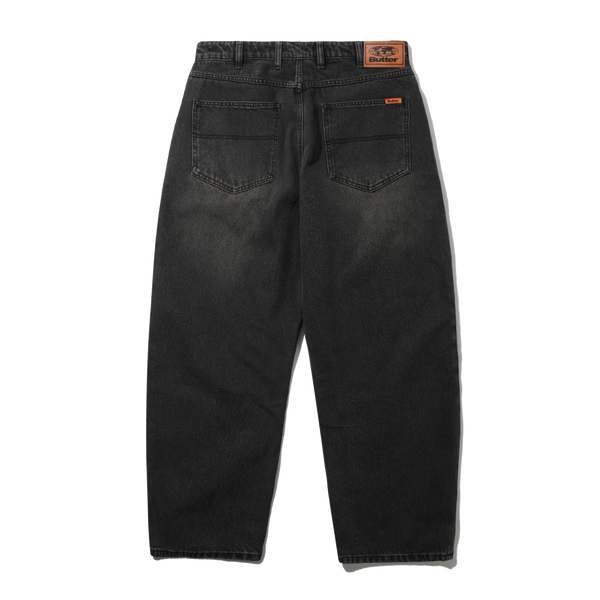 Butter Goods Baggy Denim Jeans, Faded Black