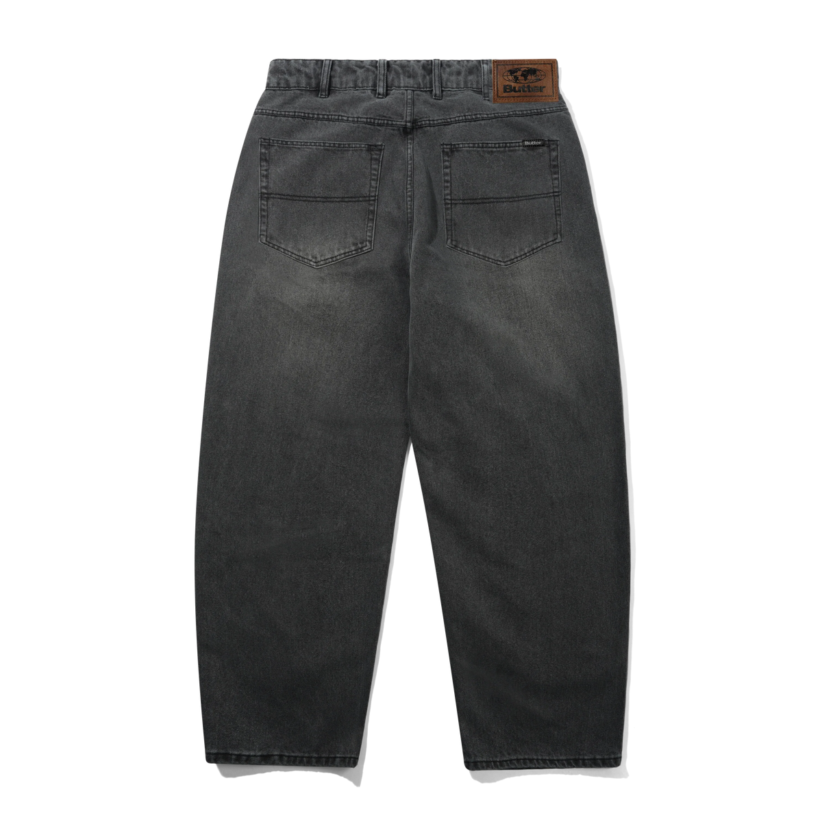 Baggy Denim Jeans, Faded Black