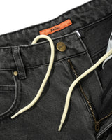 Baggy Denim Jeans, Faded Black