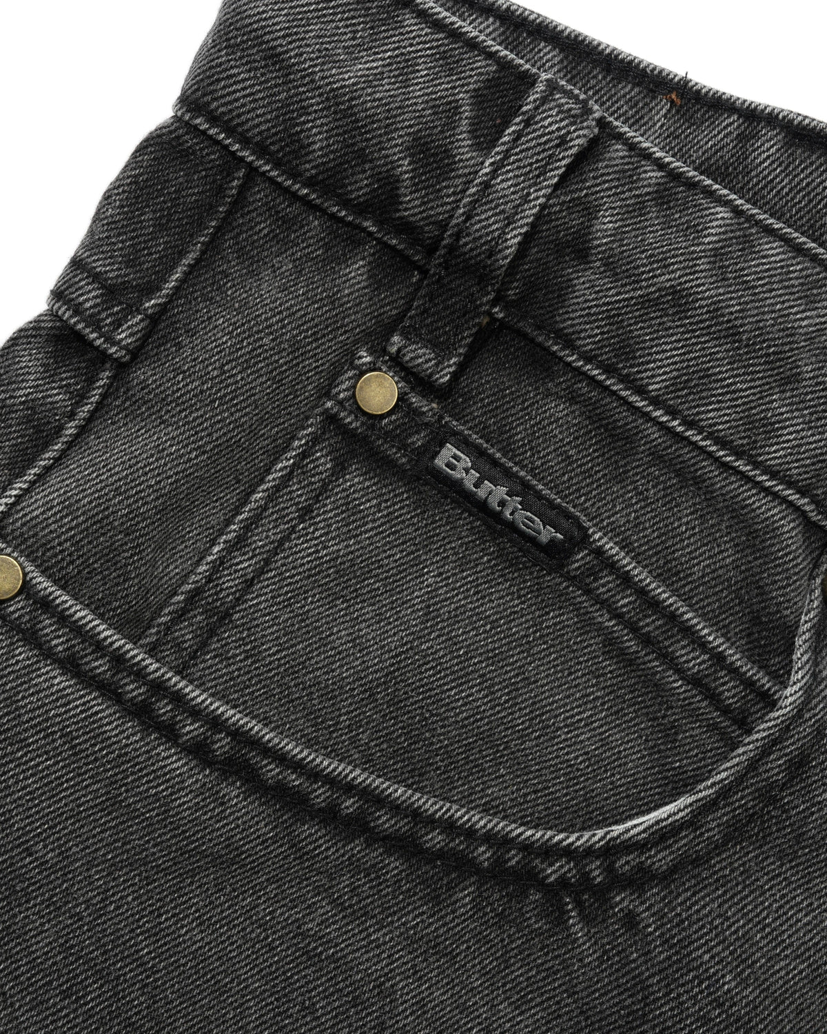 Baggy Denim Jeans, Faded Black