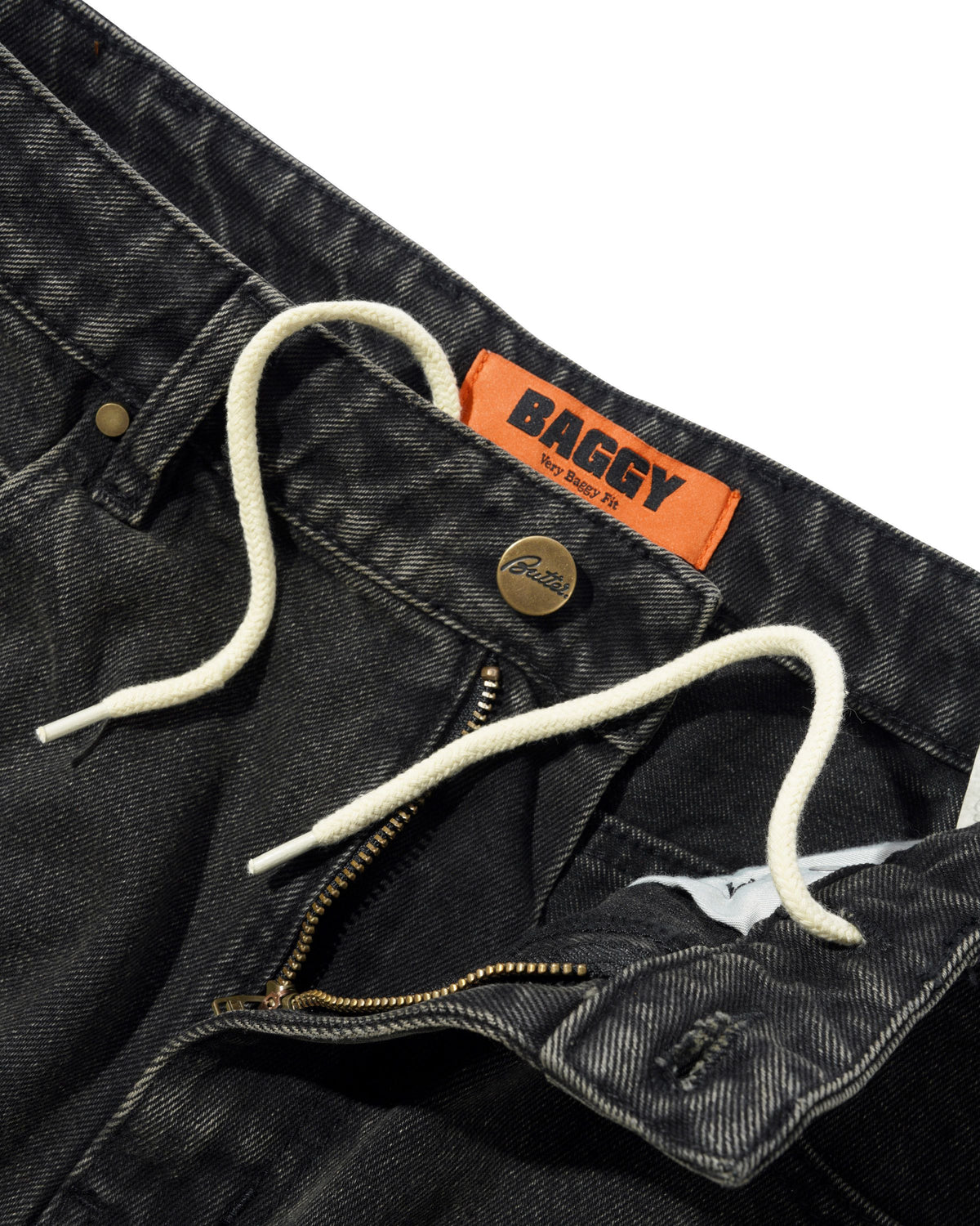 Baggy Denim Jeans, Faded Black