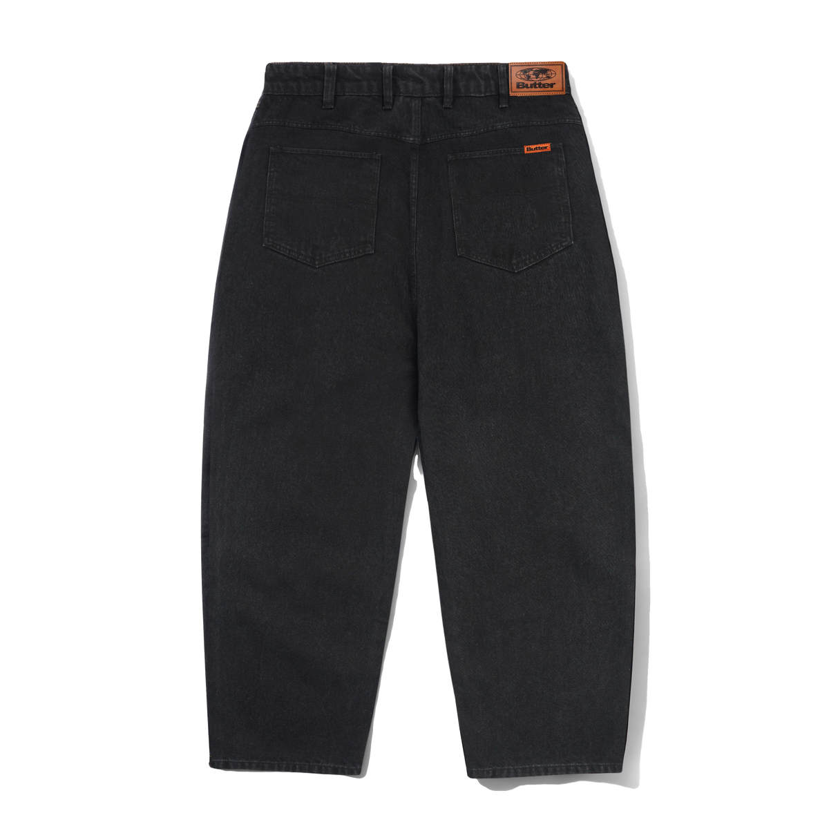 Baggy Denim Jeans, Flat Black