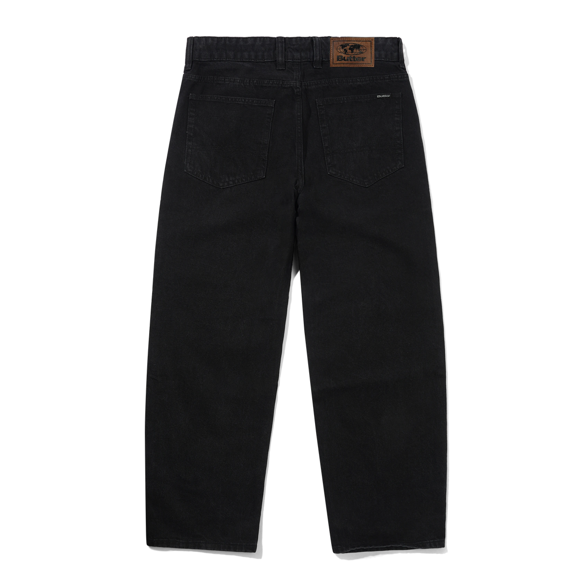 Baggy Denim Jeans, Flat Black
