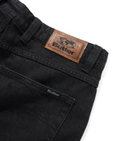Baggy Denim Jeans, Flat Black