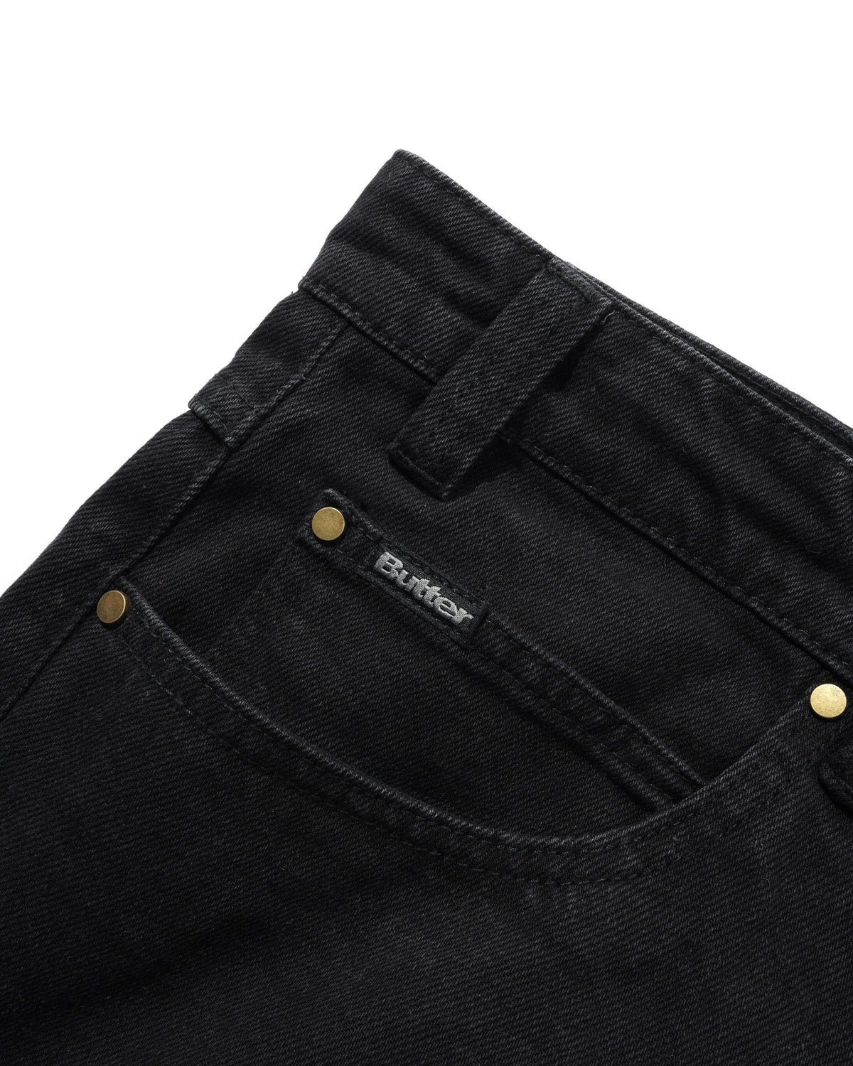 Baggy Denim Jeans, Flat Black