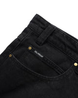 Baggy Denim Jeans, Flat Black