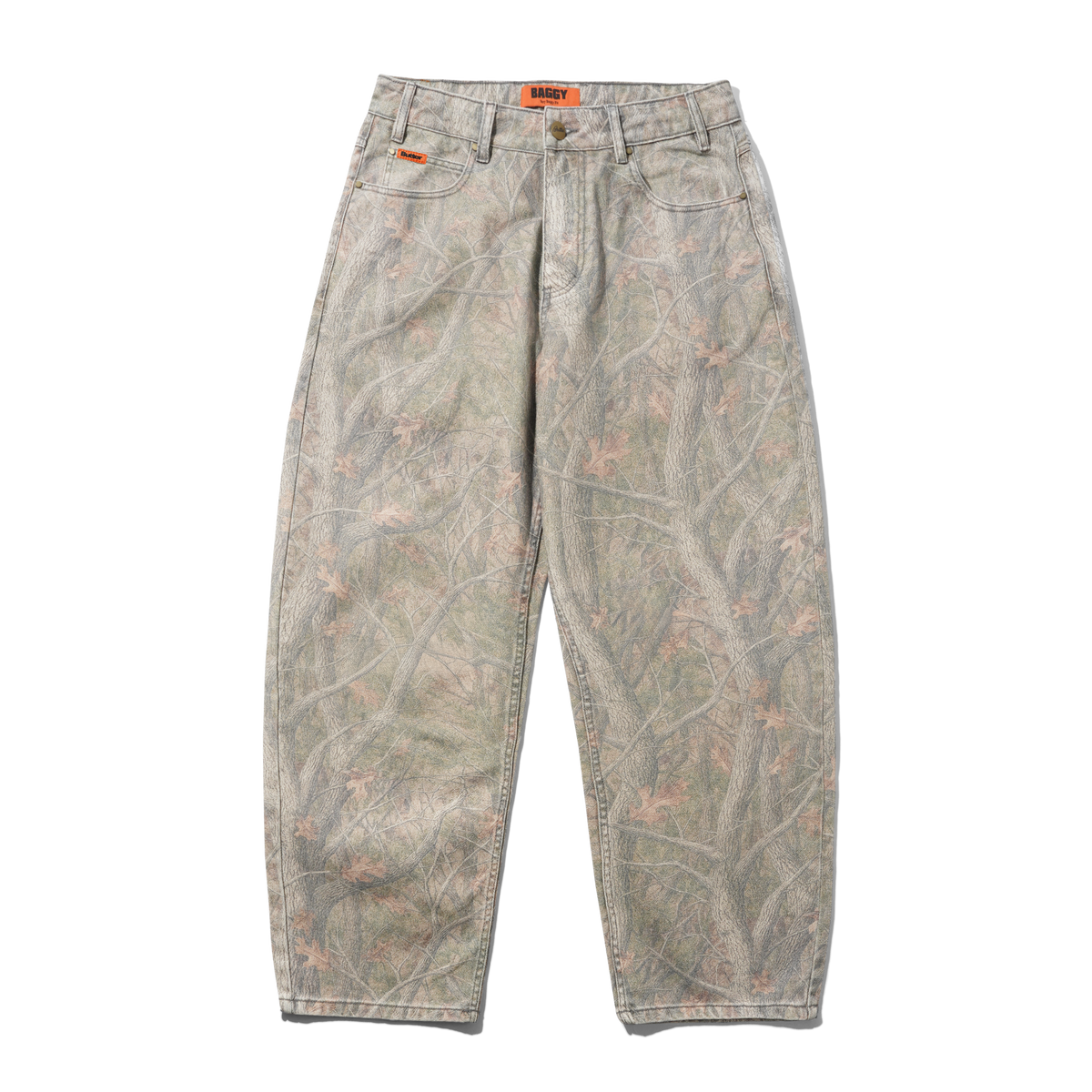 Baggy Denim Jeans, Forest Camo