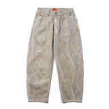Baggy Denim Jeans, Forest Camo