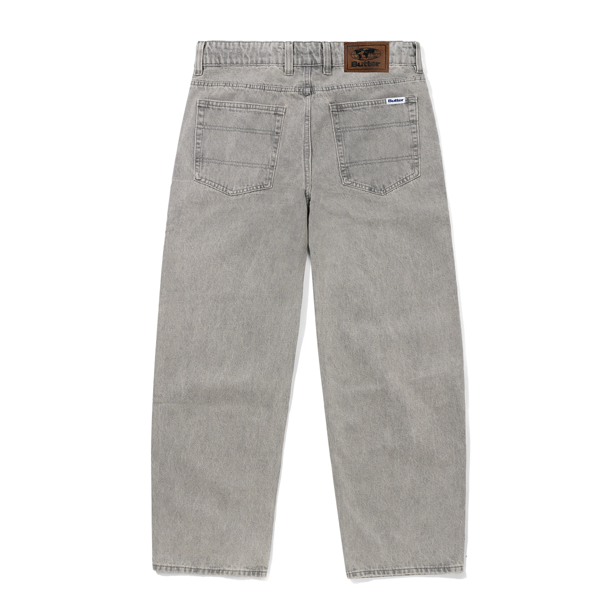 Baggy Denim Jeans, Grey Wash