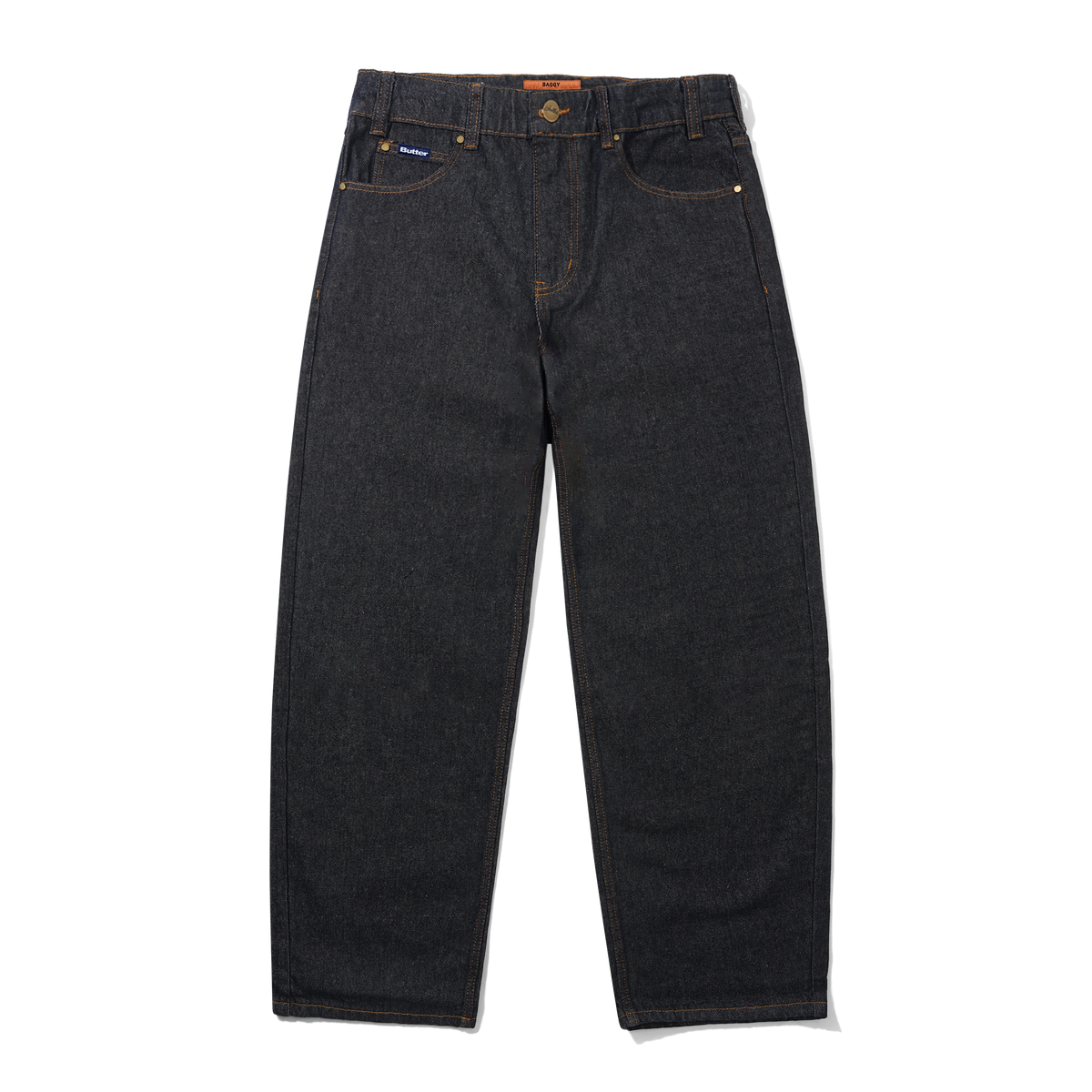 Baggy Denim Jeans, Raw Indigo