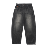 Baggy Denim Jeans, Slub Black