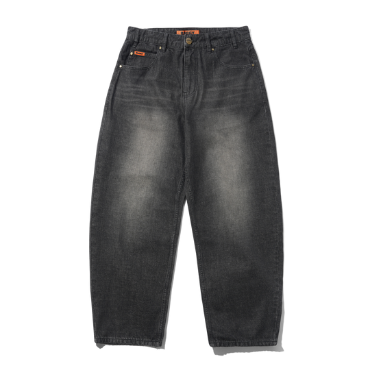Baggy Denim Jeans, Slub Black