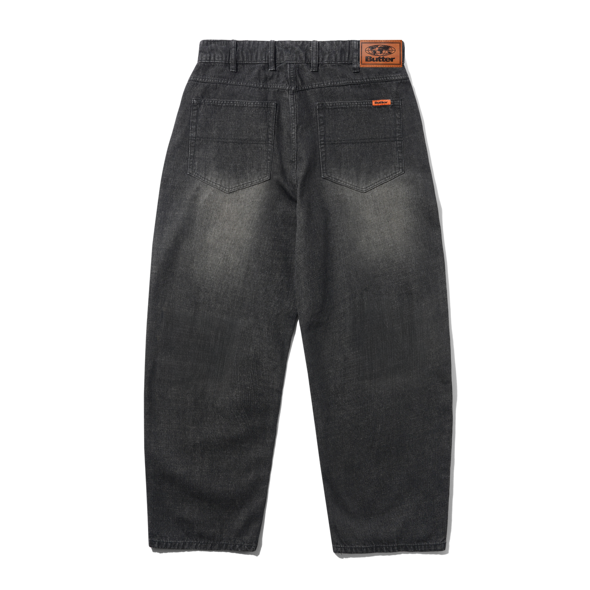 Baggy Denim Jeans, Slub Black