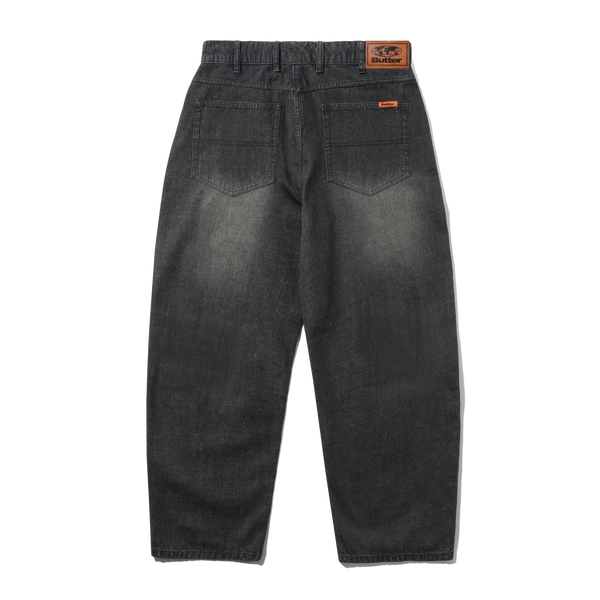 Butter Goods Baggy Denim Jeans, Slub Black
