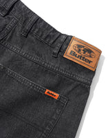 Baggy Denim Jeans, Slub Black