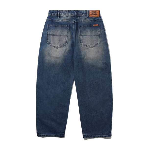 Butter Goods Baggy Denim Jeans, Vintage Indigo Wash