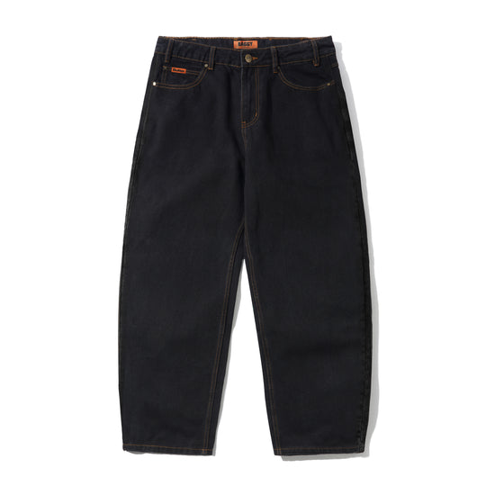 Baggy Denim Jeans, Washed Black
