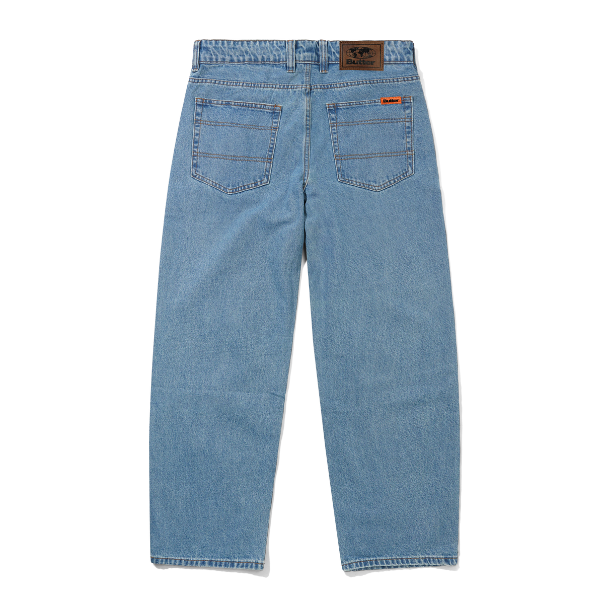 Baggy Denim Jeans, Washed Indigo