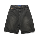 Baggy Denim Shorts, Faded Black