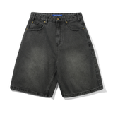 Baggy Denim Shorts, Faded Black