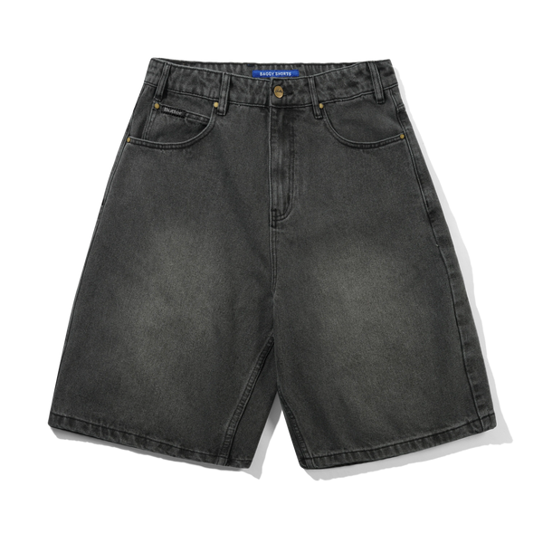 Butter Goods Baggy Denim Shorts, Faded Black